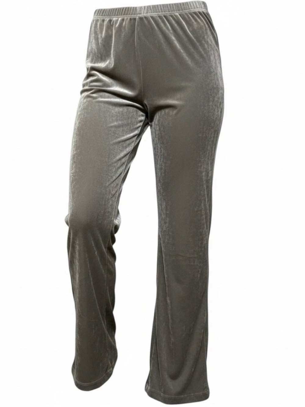 Chico's Taupe Velvet Wide-Leg Lounge Pants